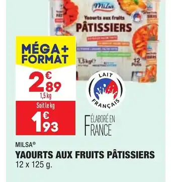 ALDI Yaourts Aux fruits Pâtissiers offre