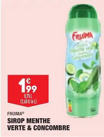 ALDI Fruima Sirop Menthe Verte & Concombre offre