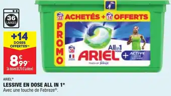 ALDI Ariel Lessive en Dose All in 1 offre