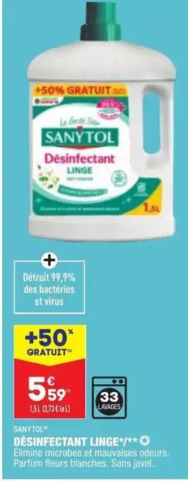 ALDI Sanytol Désinfectant Linge offre