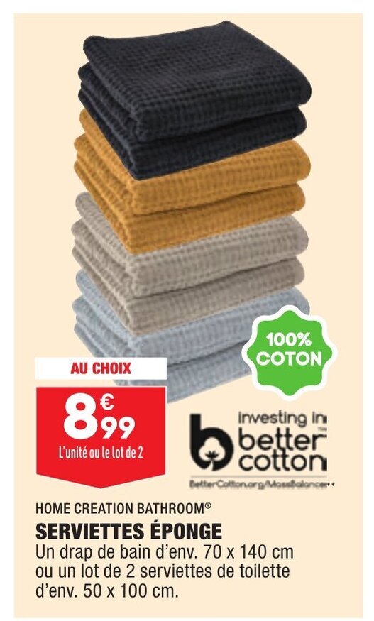 Promo Serviettes Éponge chez ALDI
