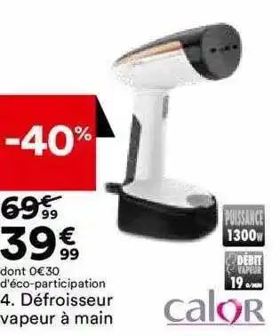 Défroisseur vapeur à main calor