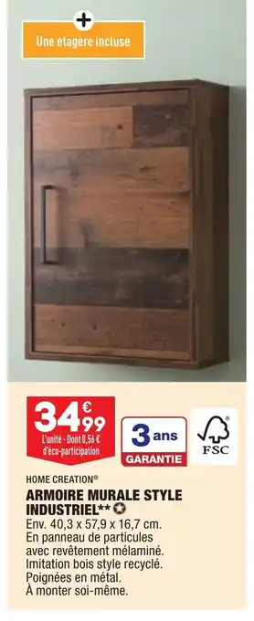 ALDI Armoire Murale Style Industriel offre