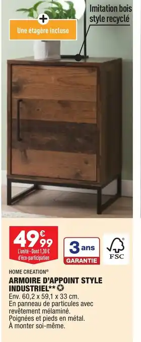 ALDI Armoire D'Appoint Style Industriel offre