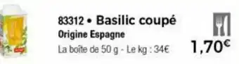 Thiriet Basilic Coupé offre