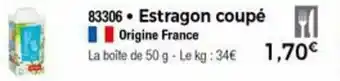 Thiriet Estragon Coupé offre
