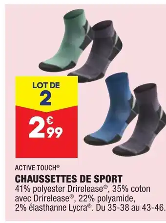 ALDI Chaussettes de Sport offre