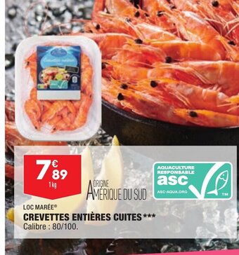 ALDI Crevettes Entières Cuites offre