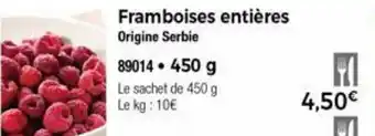 Thiriet Framboises Entières offre