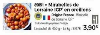 Mirabelles De Lorraine IGP' En Oreillons