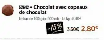 Chocolat Avec Copeaux De Chocolat