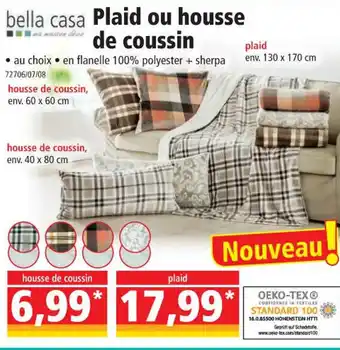 Norma Plaid Ou Housse de Coussin offre
