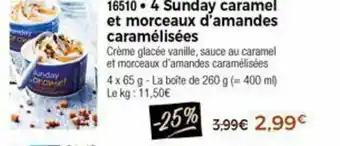Thiriet 4 Sunday Caramel Et Morceaux d'Amandes offre