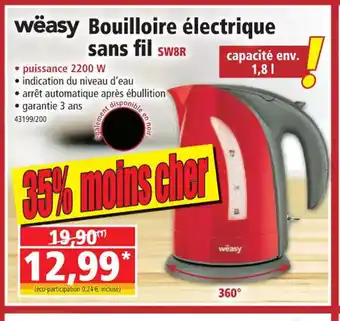 Norma Bouilloire électrique Sans Fil offre