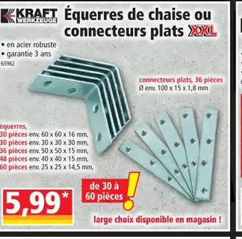 Norma Équerres de Chaise Ou Connecteurs Plats offre