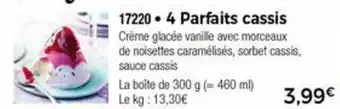 Thiriet 4 Parfaits Cassis offre