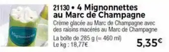 Thiriet 4 Mignonnettes Au Marc De Champagne offre