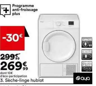 BUT Sèche-linge hublot aya offre