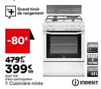 BUT Cuisinière mixte indesit offre