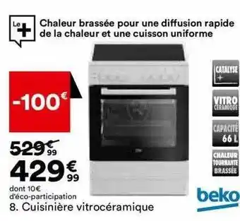 BUT Cuisinière vitrocéramique beko offre