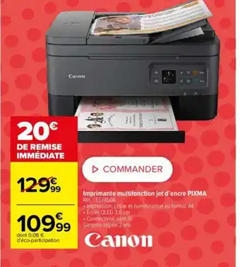 Carrefour Canon Imprimante multifonction Jet d'Encre offre