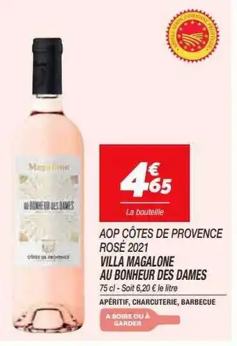 Netto Villa magalone au bonheur des dames aop côtes de provence rosé 2021 offre
