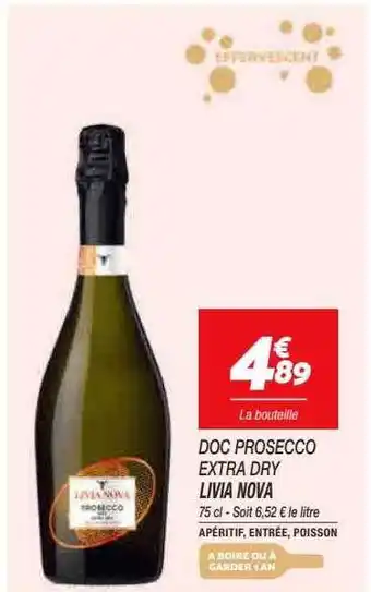Netto Livia nova doc prosecco extra dry offre