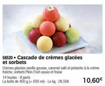 Thiriet Cascade De Crèmes Glacées Et Sorbets offre