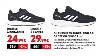 Sport 2000 Chaussures runfalcon 2.0 cadet ou junior offre