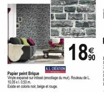 Papier peint brique a.s. création
