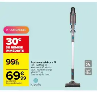 Carrefour Aspirateur Balai Sans Fil offre