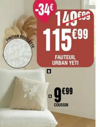 La Foir'Fouille Fauteuil Urban Yeti offre