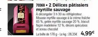 Thiriet 2 Délices Pâtissiers Myrtille Sauvage offre