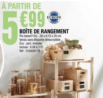 La Foir'Fouille Boîte de Rangement offre