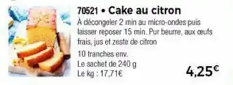 Thiriet Cake Au Citron offre