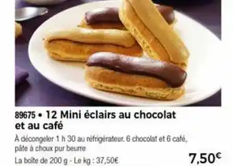 Thiriet 12 Mini éclairs Au Chocolat Et Au Café offre