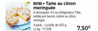 Thiriet Tarte Au Citron Meringuée offre