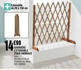 La Foir'Fouille Barrière Extensible Pour Animaux offre