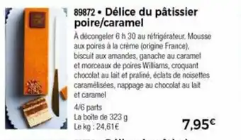 Thiriet Délice du pâtissier Poire/Caramel offre