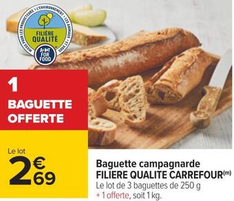 Carrefour Filiere qualite carrefour baguette campagnarde offre
