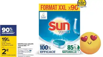 Carrefour Sun tablettes lave vaisselle "format xxl" offre