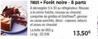 Thiriet Forét Noire - 8 Parts offre
