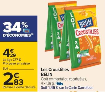 Carrefour Belin les croustilles offre