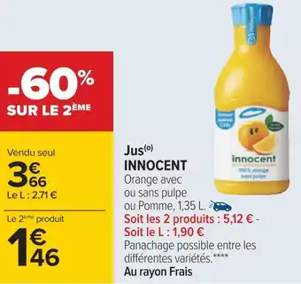 Carrefour Innocent jus offre