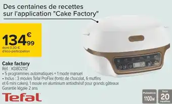 Carrefour Tefal cake factory offre