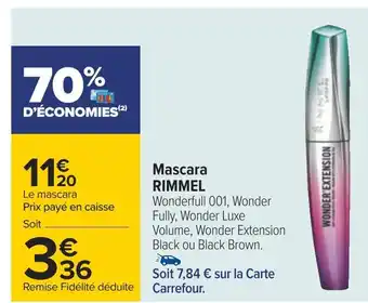Carrefour Rimmel mascara offre