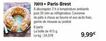Thiriet Paris-Brest offre