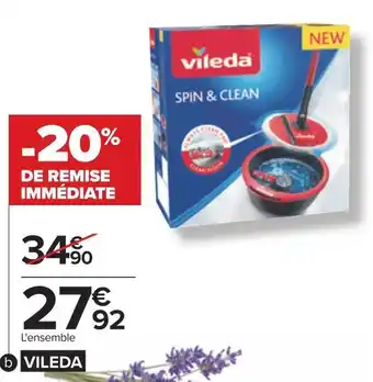 Carrefour Vileda spin & clean offre