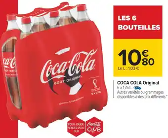 Carrefour Coca cola coca cola original offre