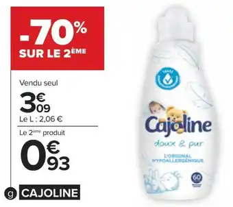 Carrefour Cajoline adoucissant offre